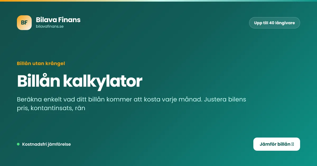 Billån kalkylator